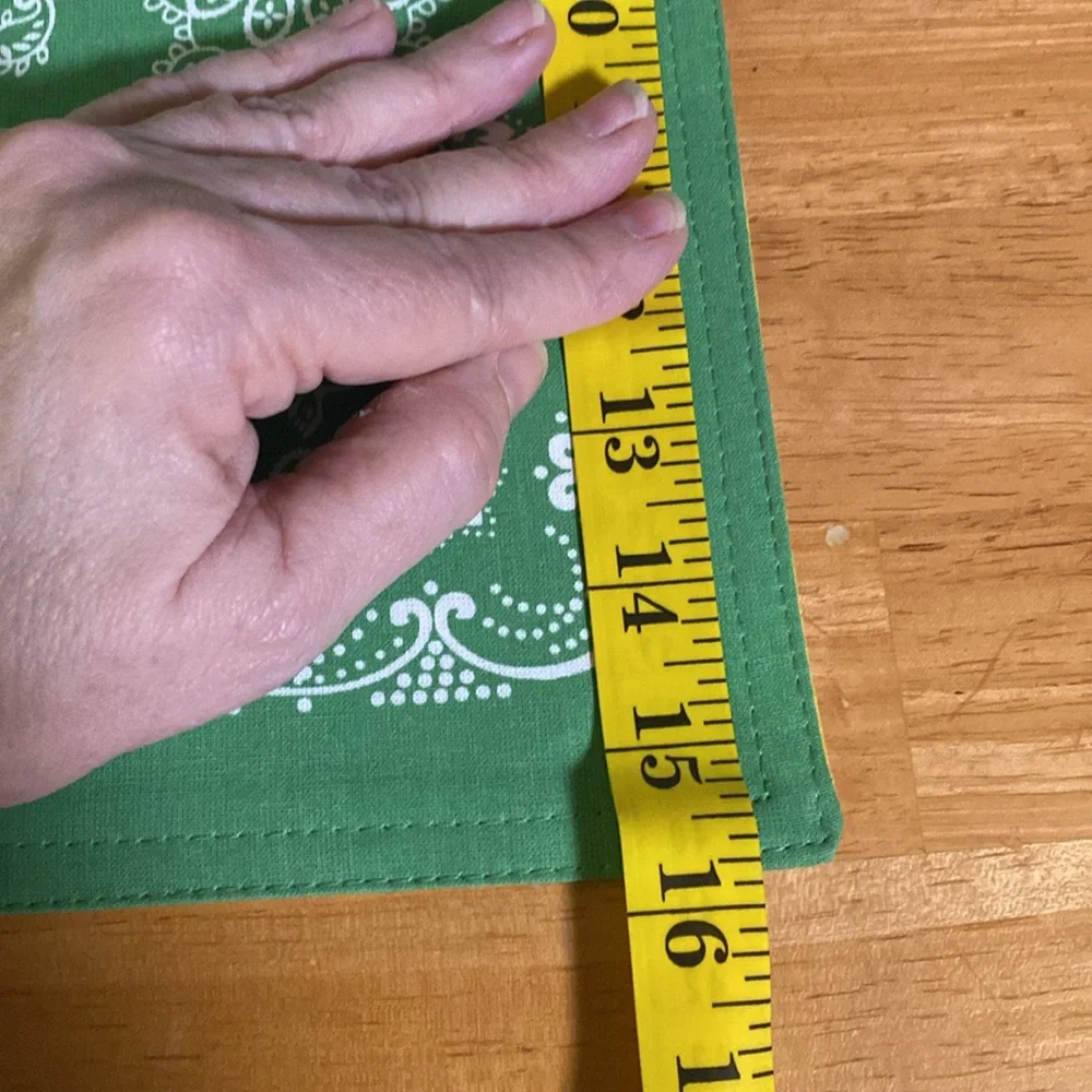 The Pioneer Woman Reversible Bandana Style Placemat 15 X 15 green yellow